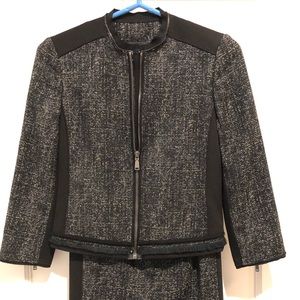 SOLD Elie Tahari Black Jacket Skirt Suit Sz 0